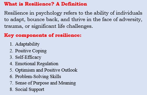 resilience definition and key components